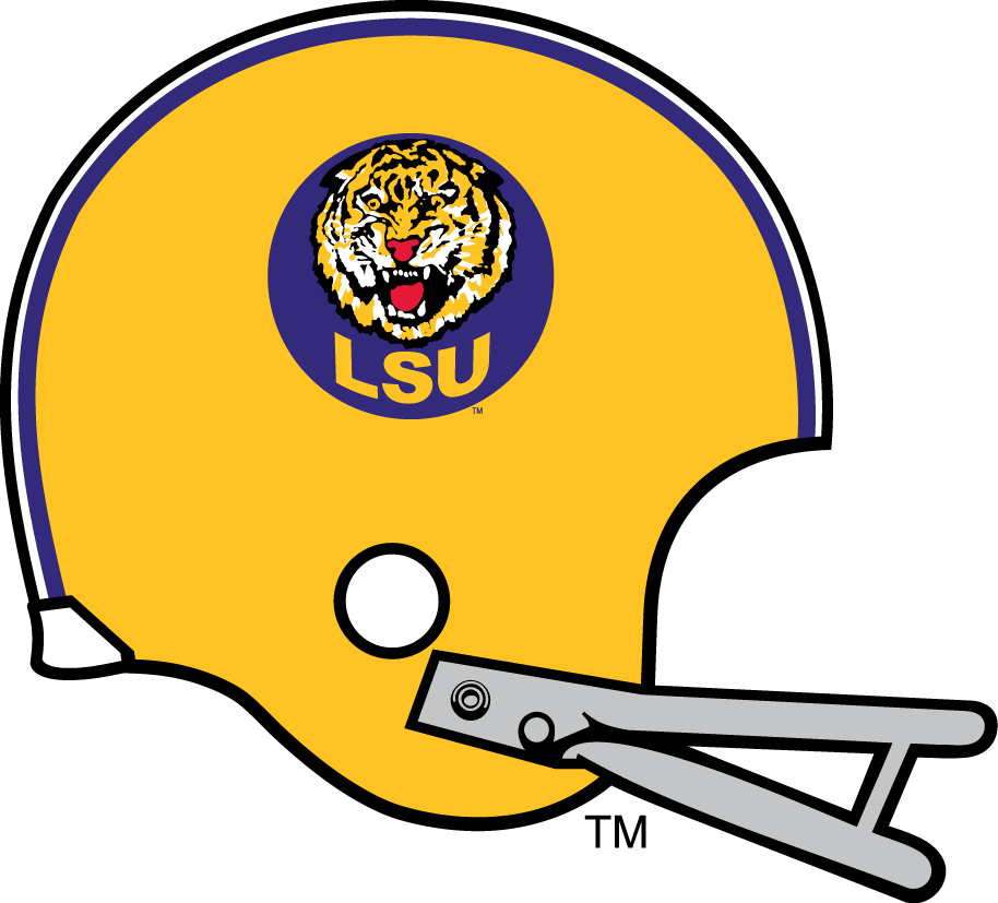 LSU Tigers 1972-1976 Helmet Logo DIY iron on transfer (heat transfer)